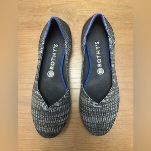 Rothy's Granite Heather Knit Rounded-Toe Ballet Flats